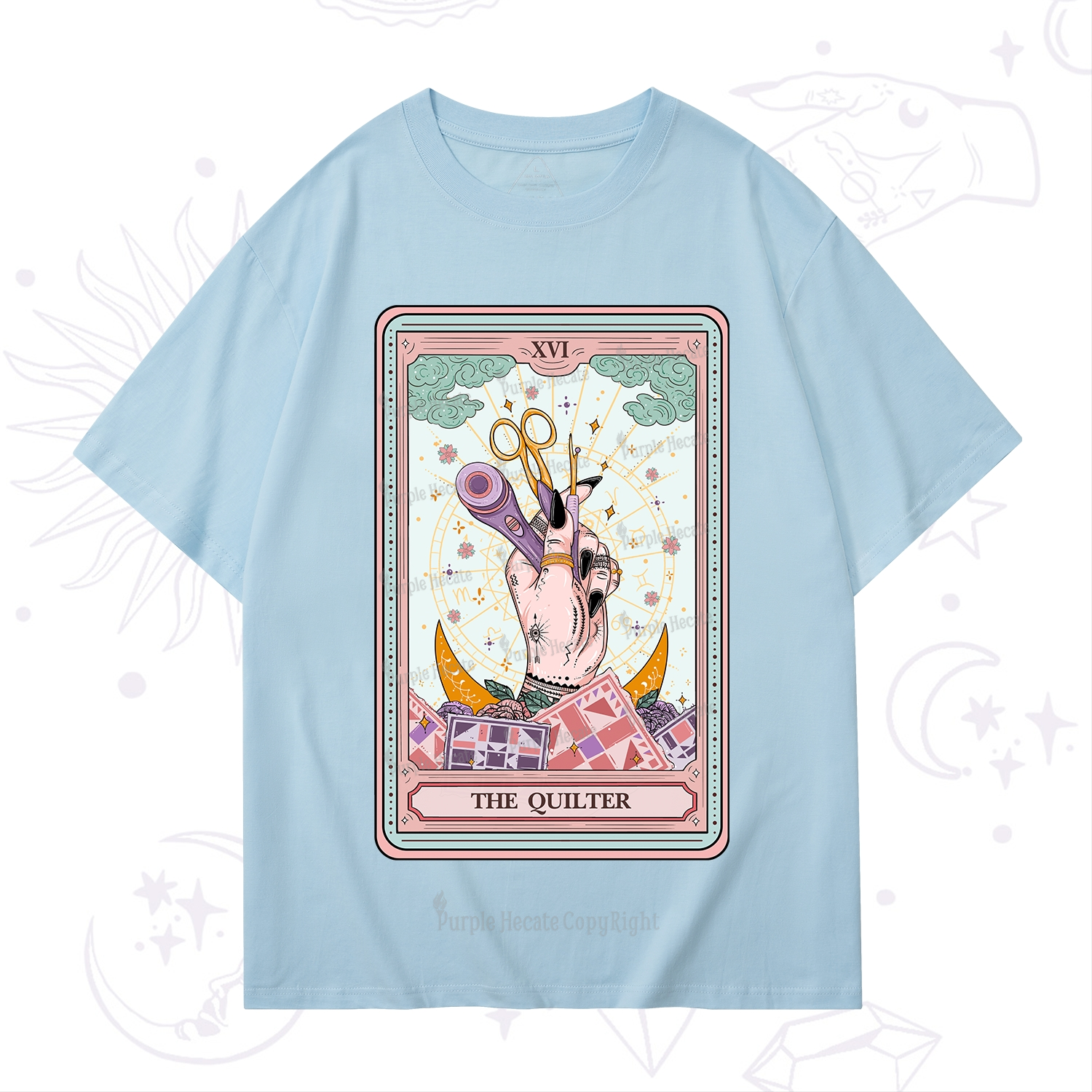Purplehecate The Quilter Tarot Card T-Shirt