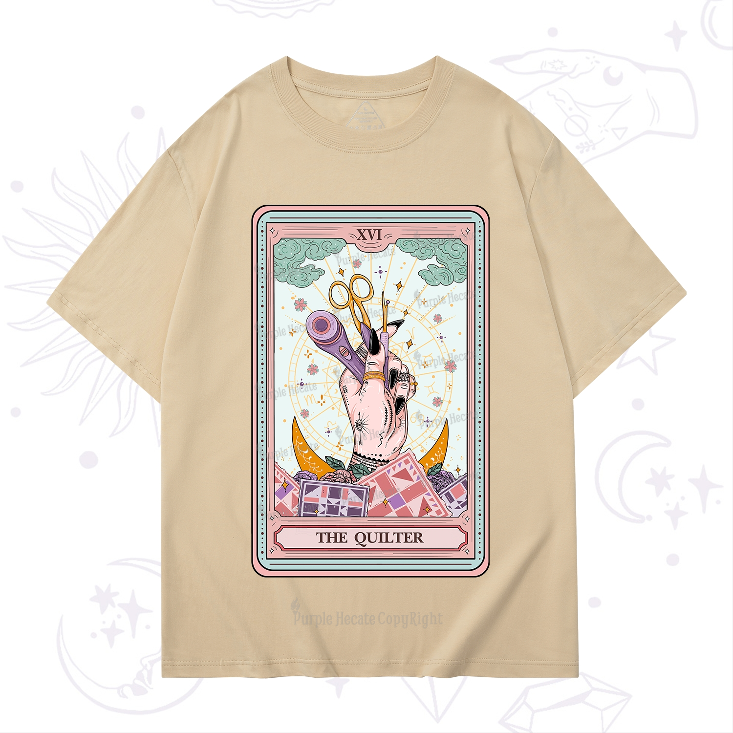 Purplehecate The Quilter Tarot Card T-Shirt