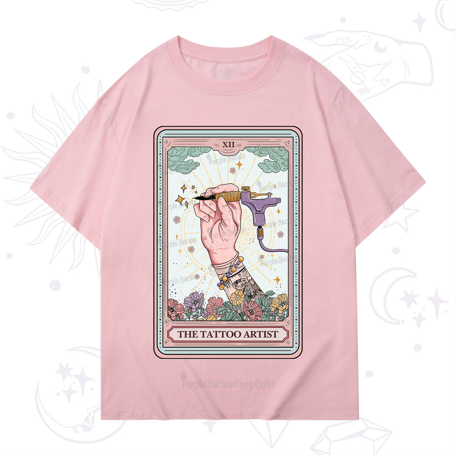 Purplehecate The Tattoo Artist Tarot Card T-Shirt