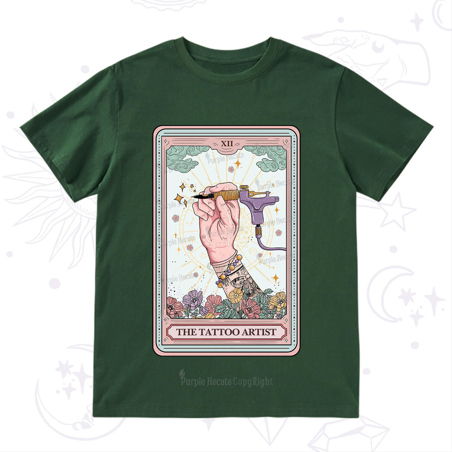 Purplehecate The Tattoo Artist Tarot Card T-Shirt