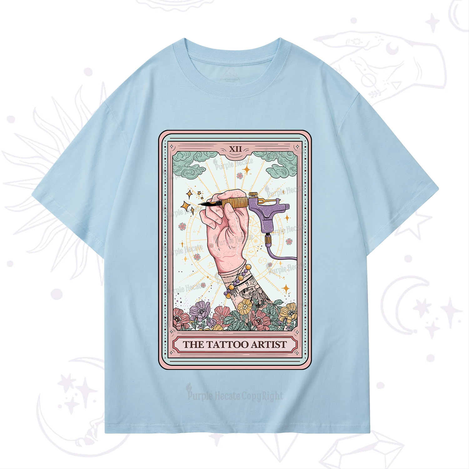 Purplehecate The Tattoo Artist Tarot Card T-Shirt