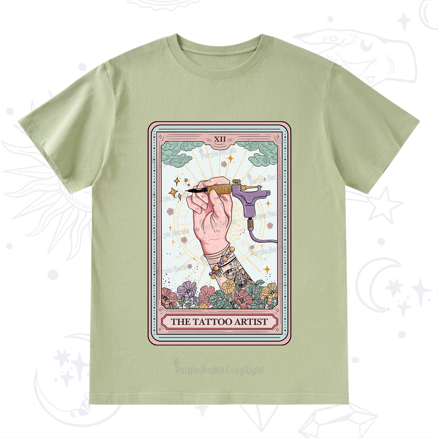 Purplehecate The Tattoo Artist Tarot Card T-Shirt