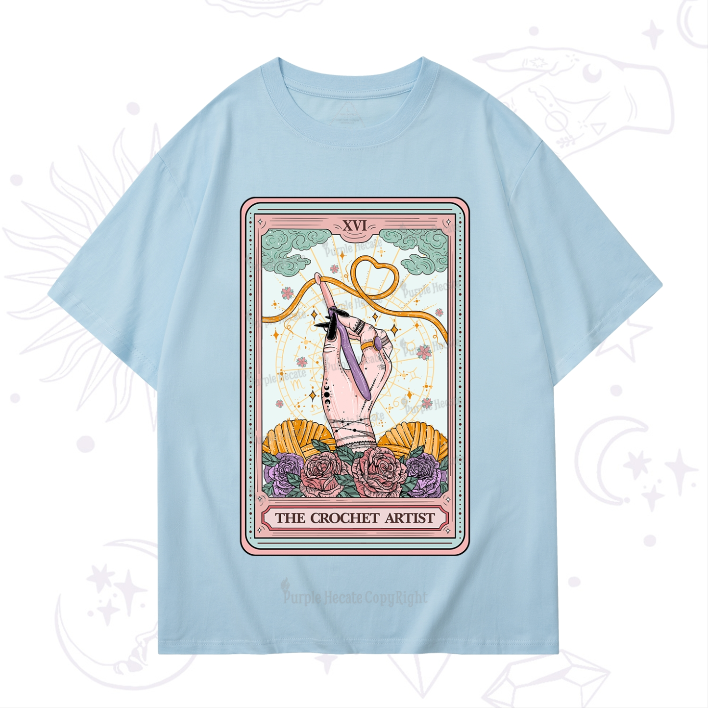 Purplehecate The Crochet Artist Tarot Card T-Shirt