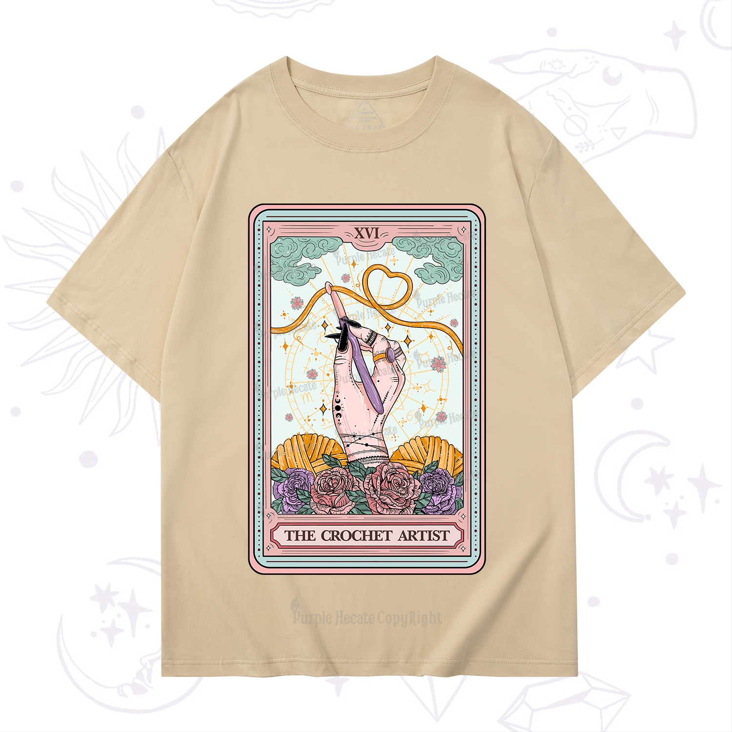 Purplehecate The Crochet Artist Tarot Card T-Shirt