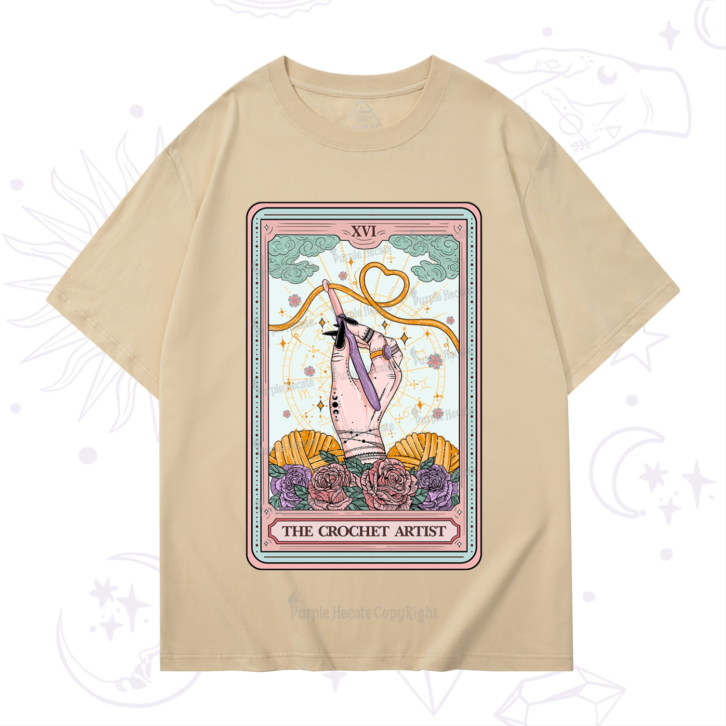 Purplehecate The Crochet Artist Tarot Card T-Shirt