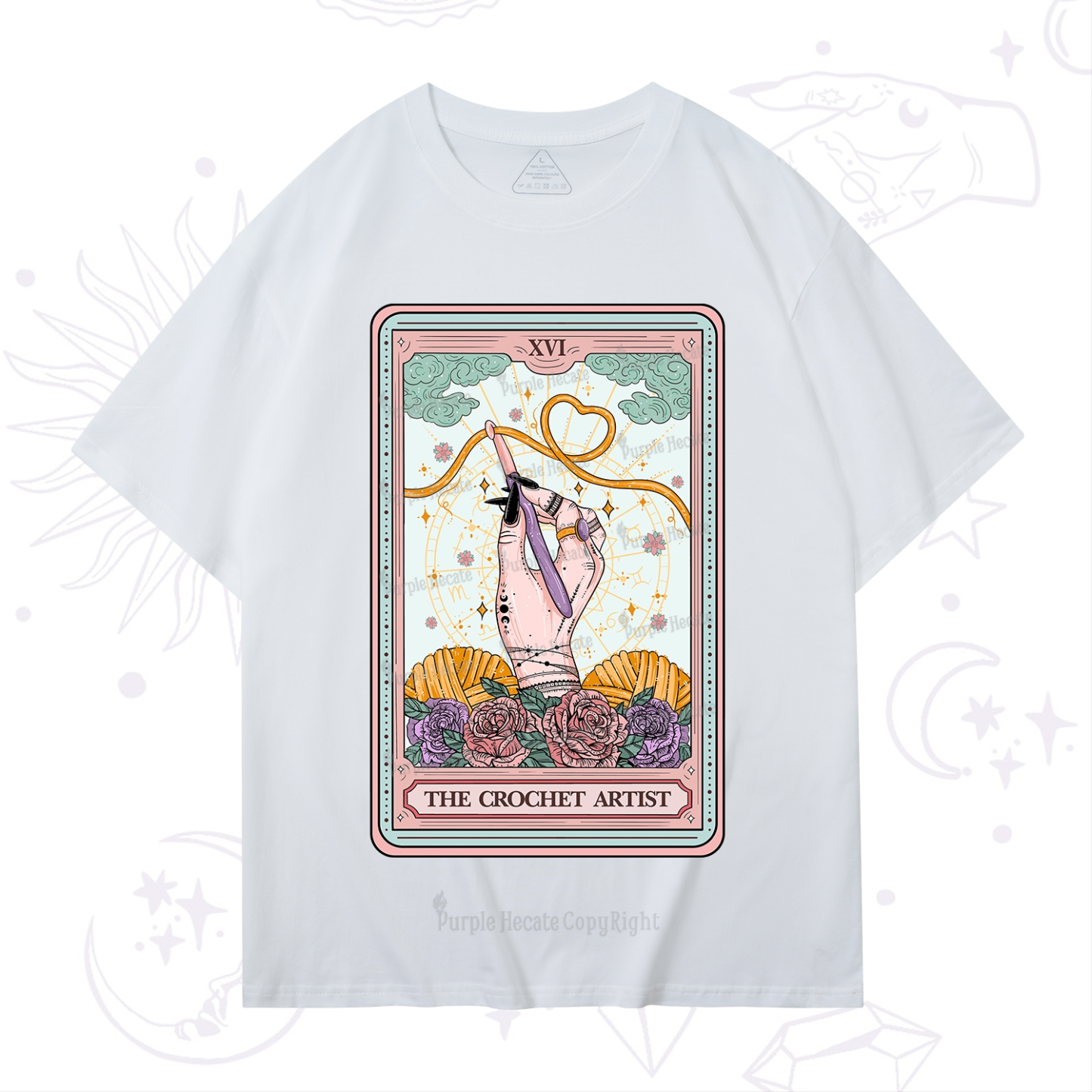 Purplehecate The Crochet Artist Tarot Card T-Shirt