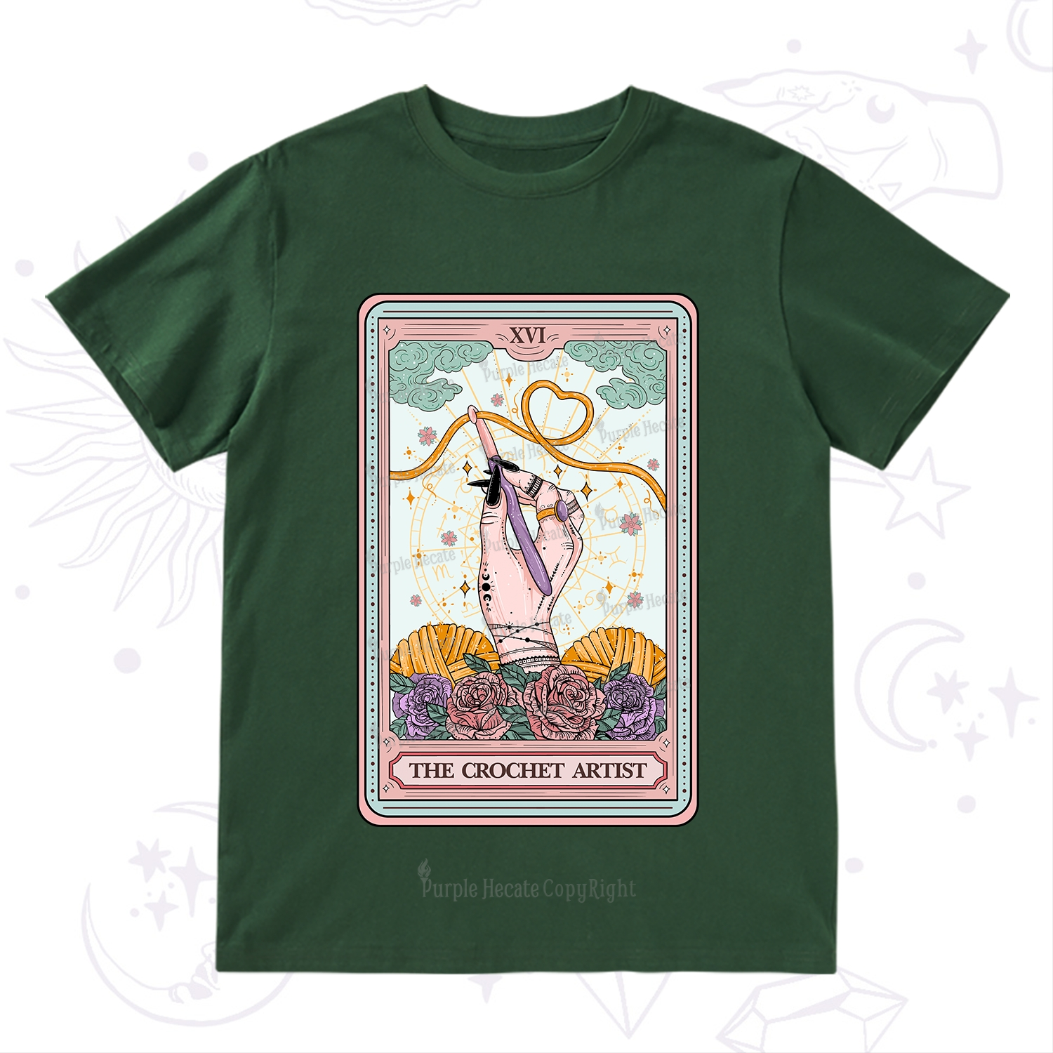 Purplehecate The Crochet Artist Tarot Card T-Shirt