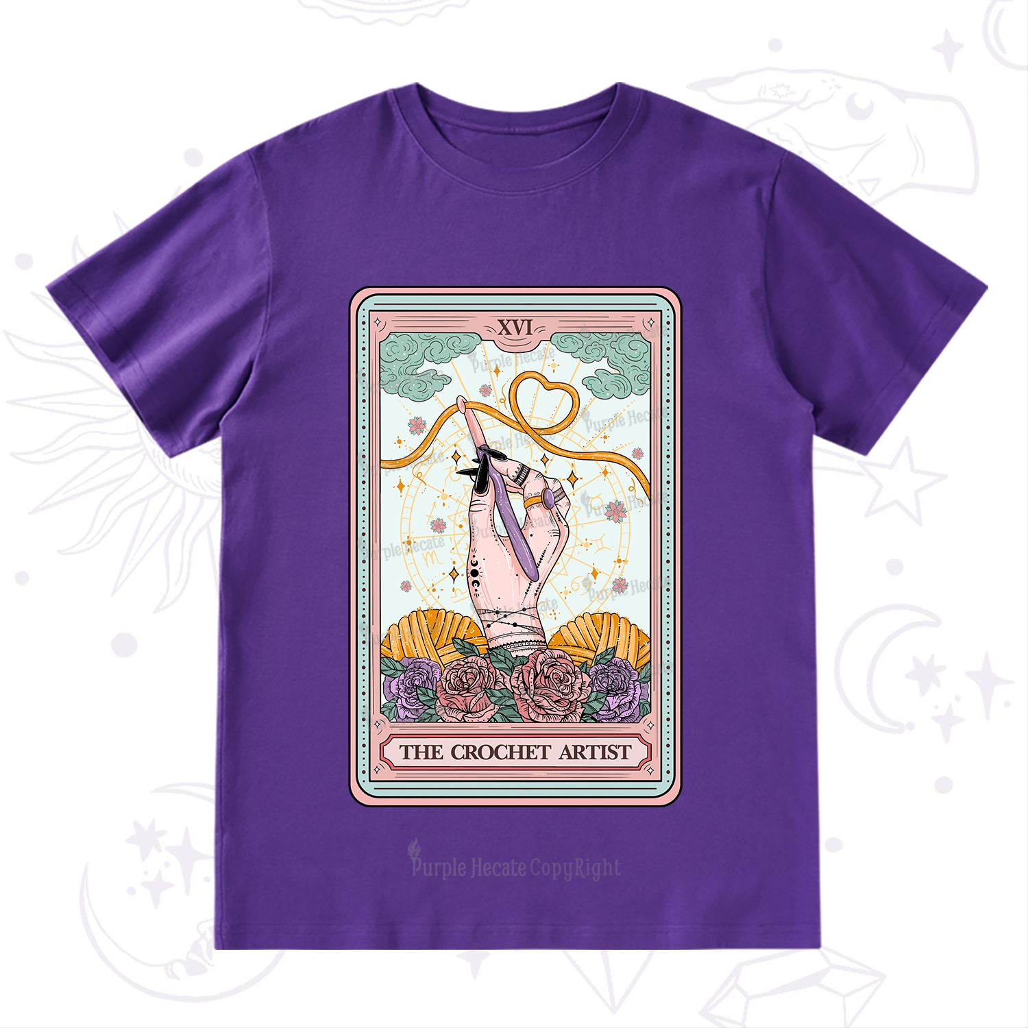 Purplehecate The Crochet Artist Tarot Card T-Shirt