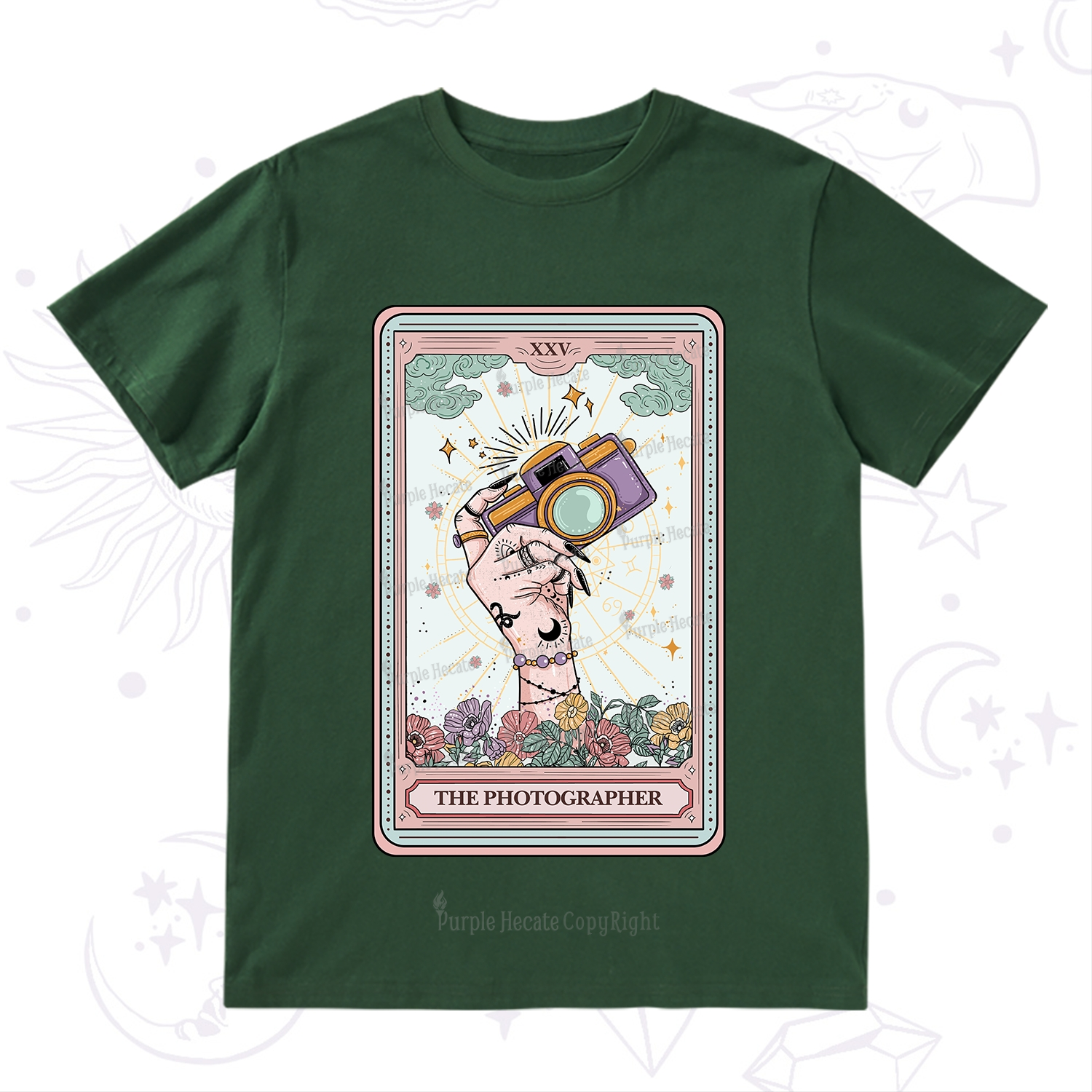 Purplehecate The Photographer Tarot Card T-Shirt