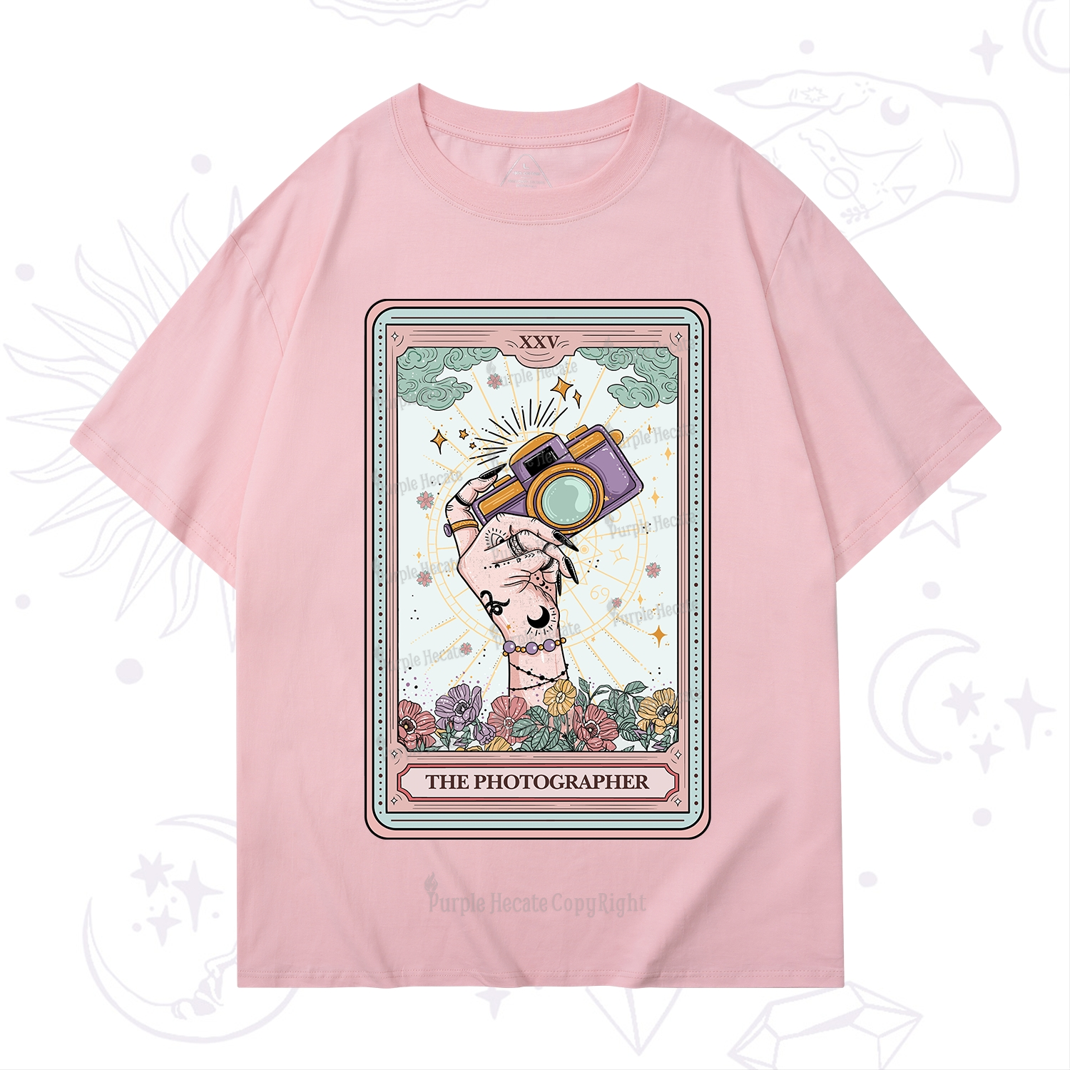 Purplehecate The Photographer Tarot Card T-Shirt