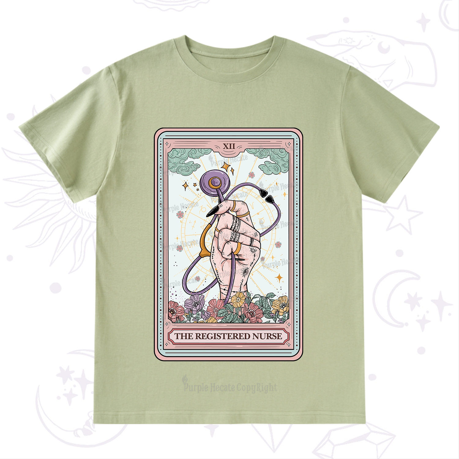 Purplehecate The Registered Nurse Tarot Card T-Shirt