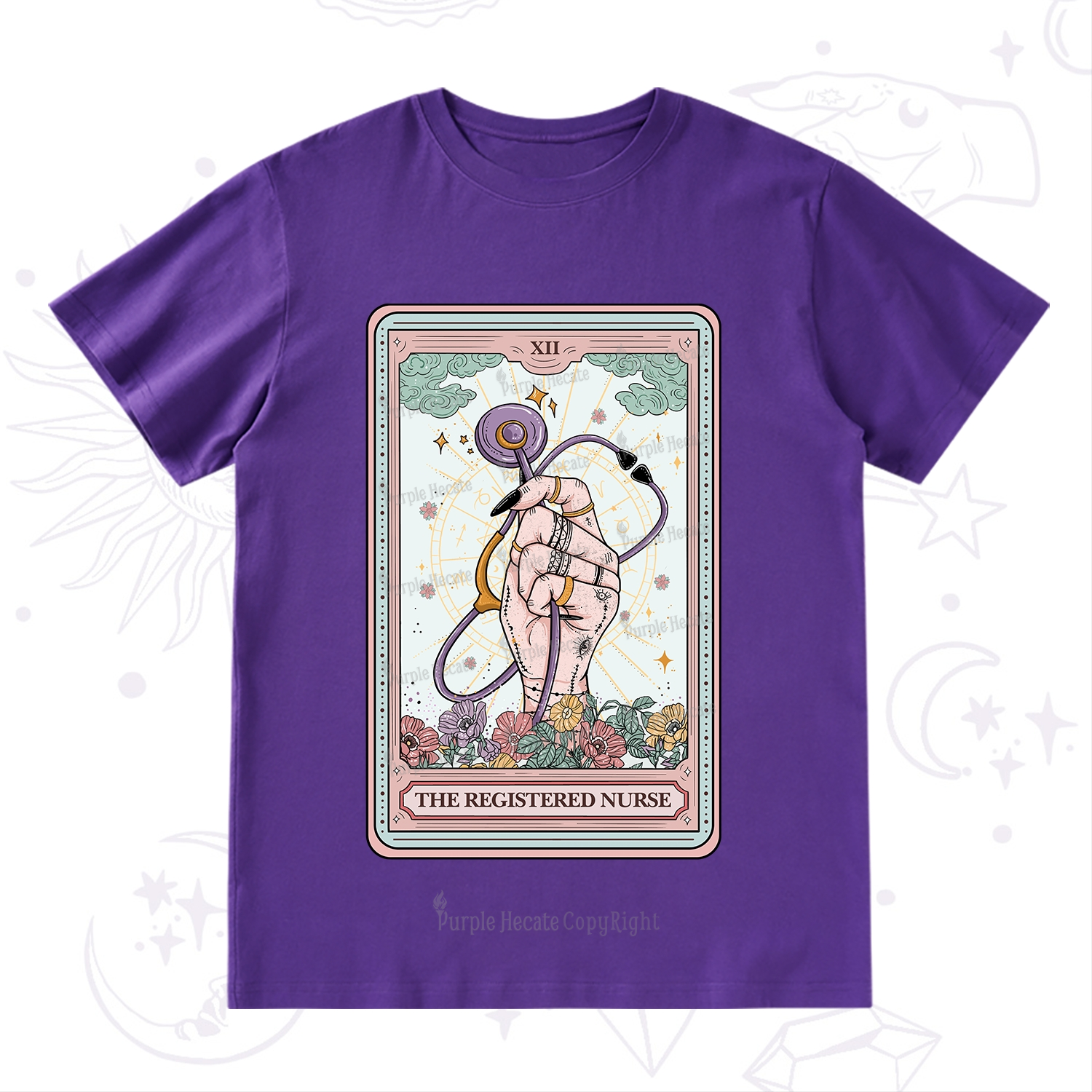 Purplehecate The Registered Nurse Tarot Card T-Shirt