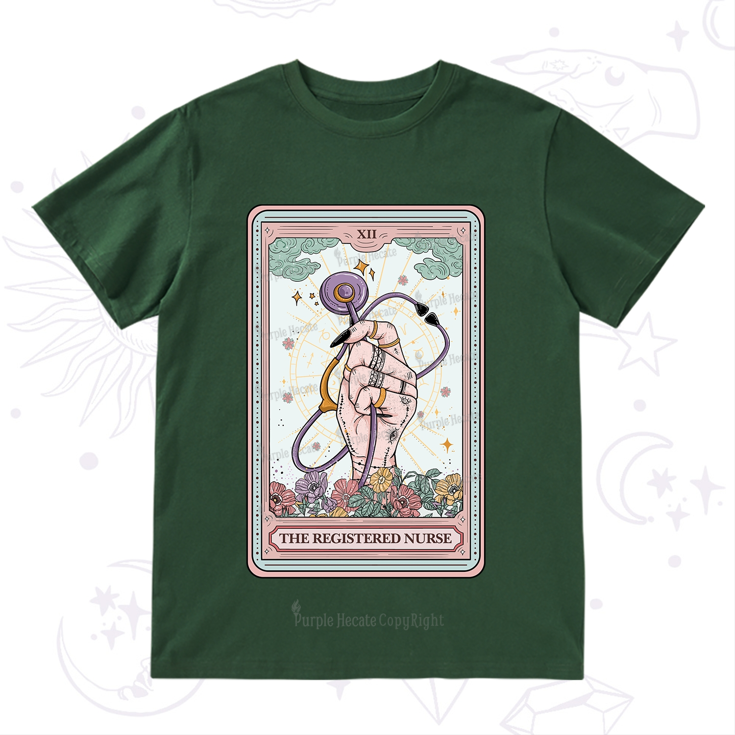 Purplehecate The Registered Nurse Tarot Card T-Shirt