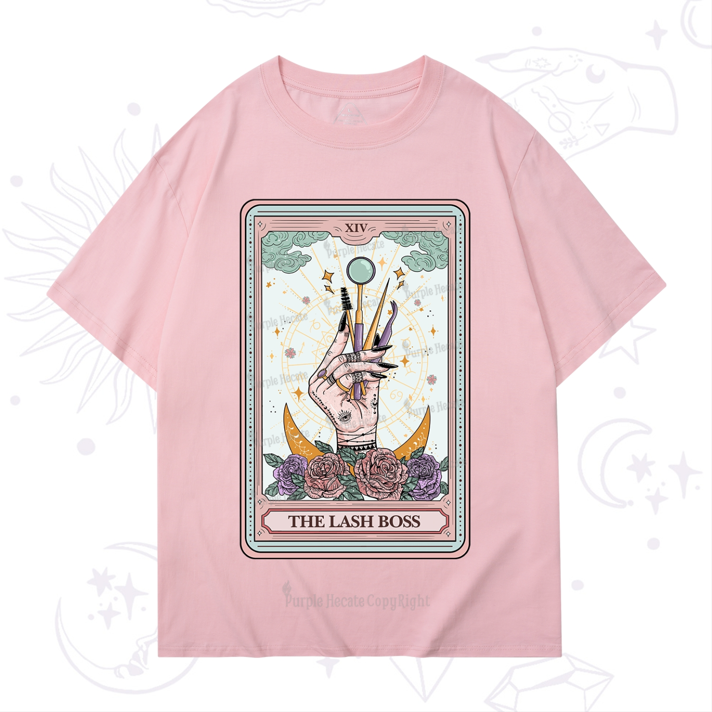 Purplehecate The Lash Boss Tarot Card T-Shirt