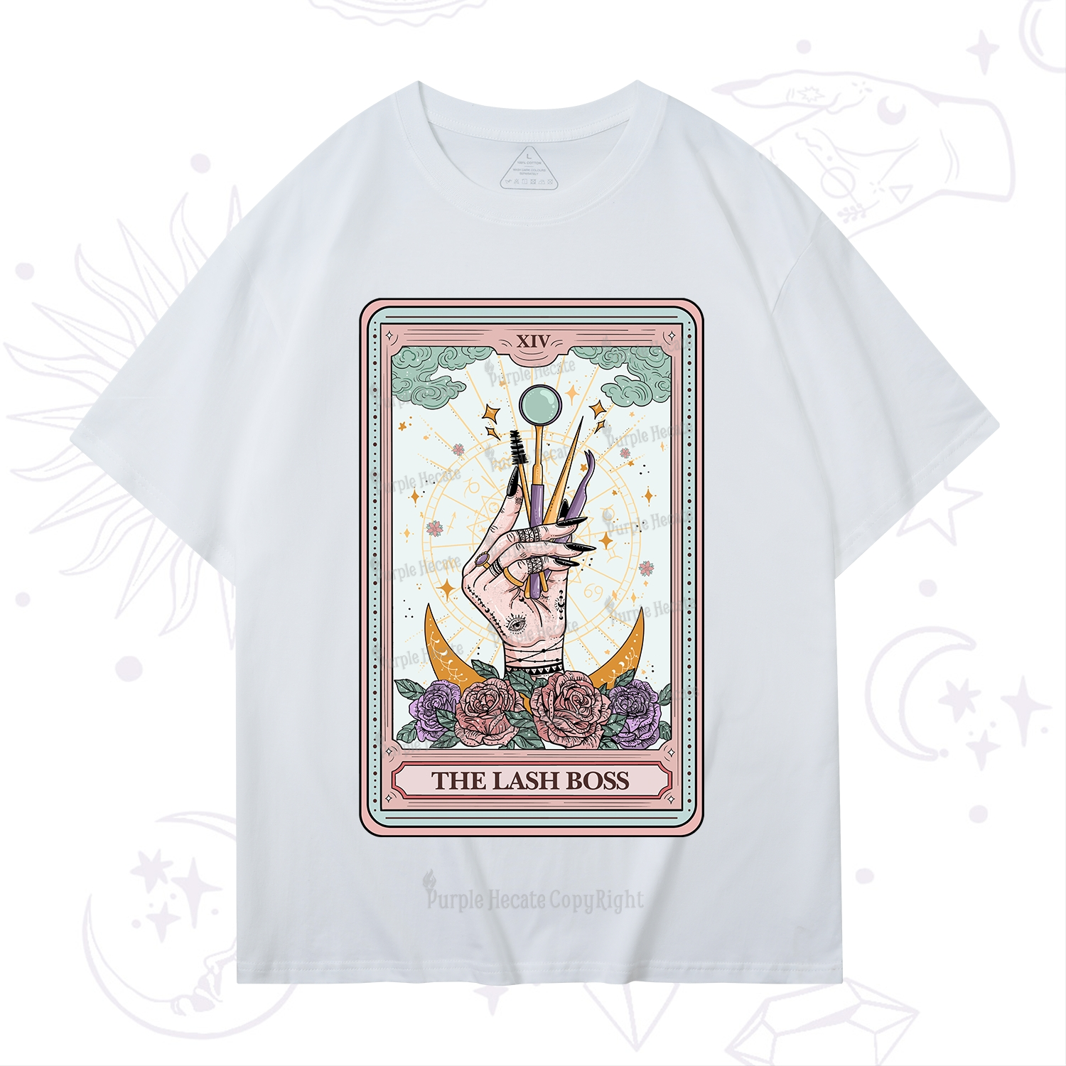 Purplehecate The Lash Boss Tarot Card T-Shirt