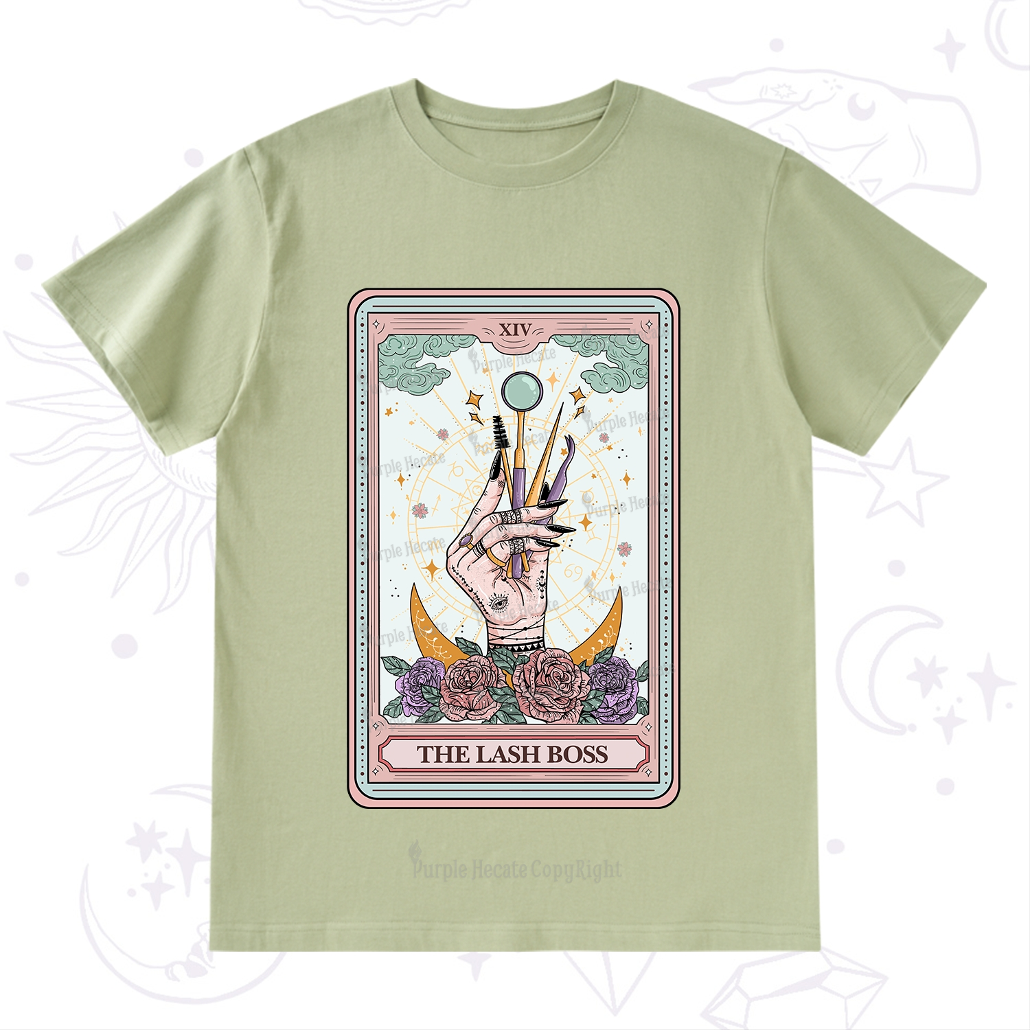 Purplehecate The Lash Boss Tarot Card T-Shirt