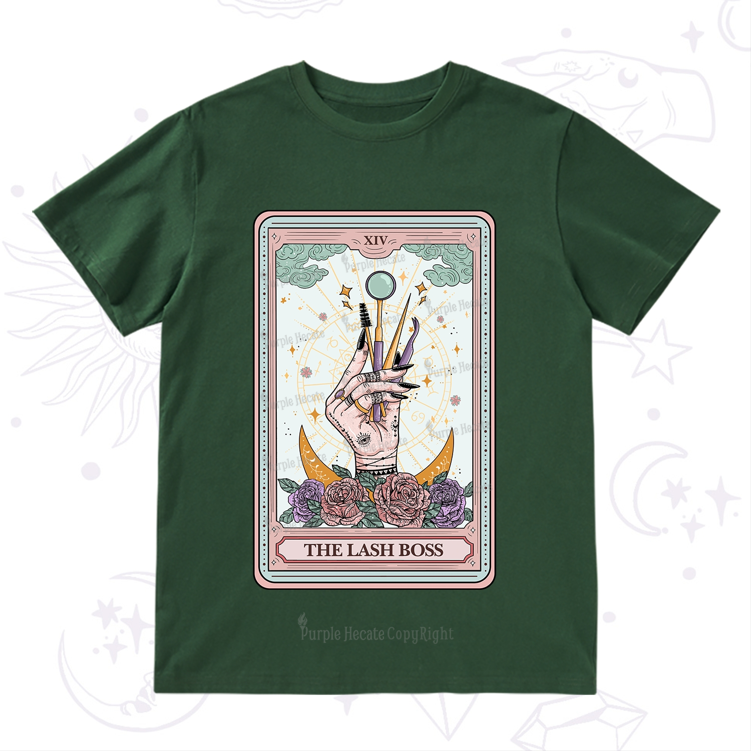 Purplehecate The Lash Boss Tarot Card T-Shirt