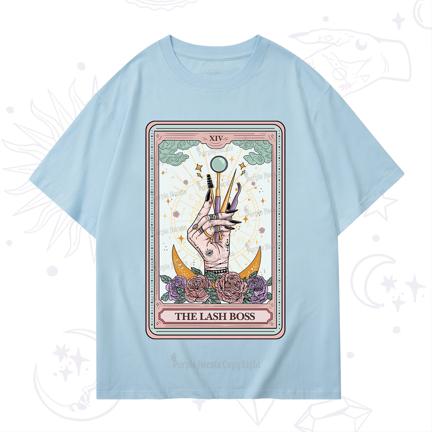 Purplehecate The Lash Boss Tarot Card T-Shirt