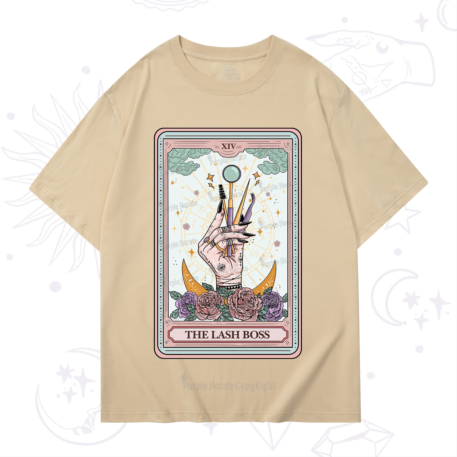 Purplehecate The Lash Boss Tarot Card T-Shirt