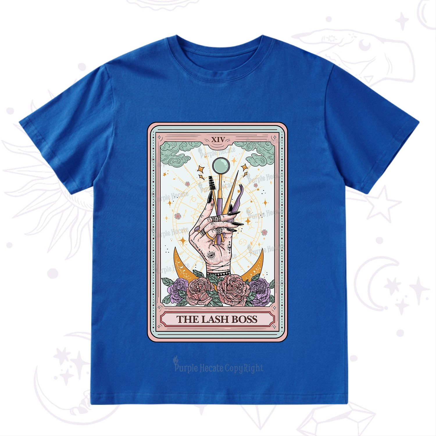 Purplehecate The Lash Boss Tarot Card T-Shirt