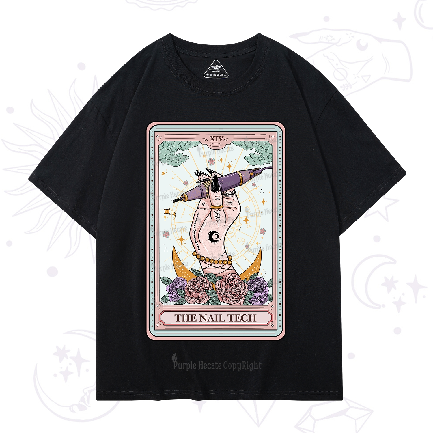 Purplehecate The Nail Tech Tarot Card T-Shirt