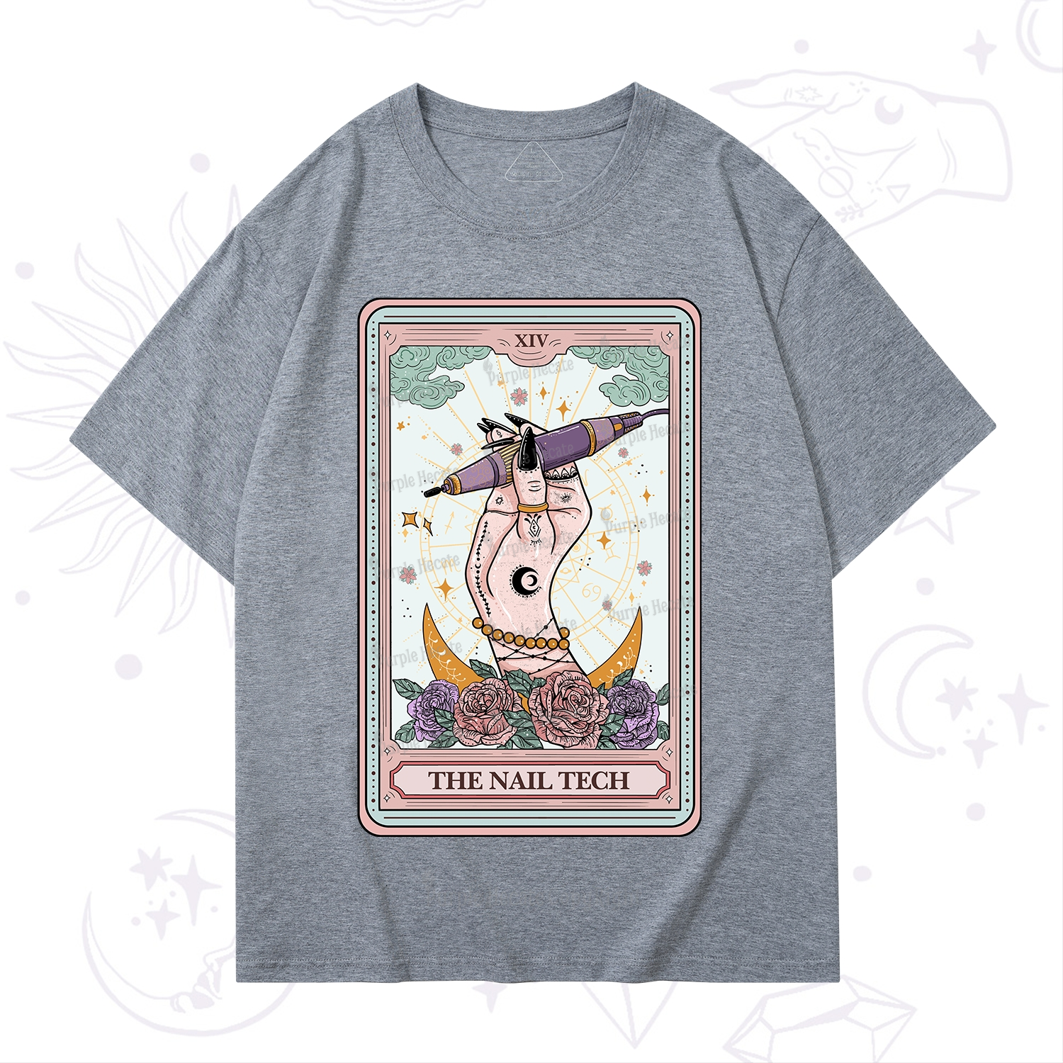 Purplehecate The Nail Tech Tarot Card T-Shirt