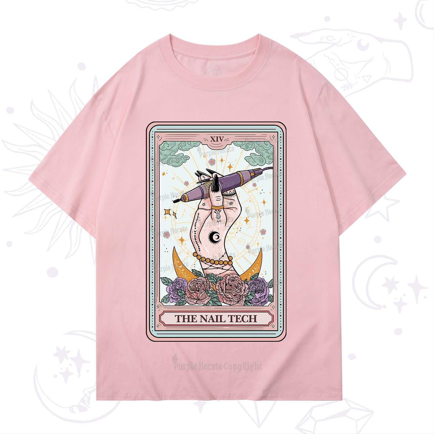 Purplehecate The Nail Tech Tarot Card T-Shirt