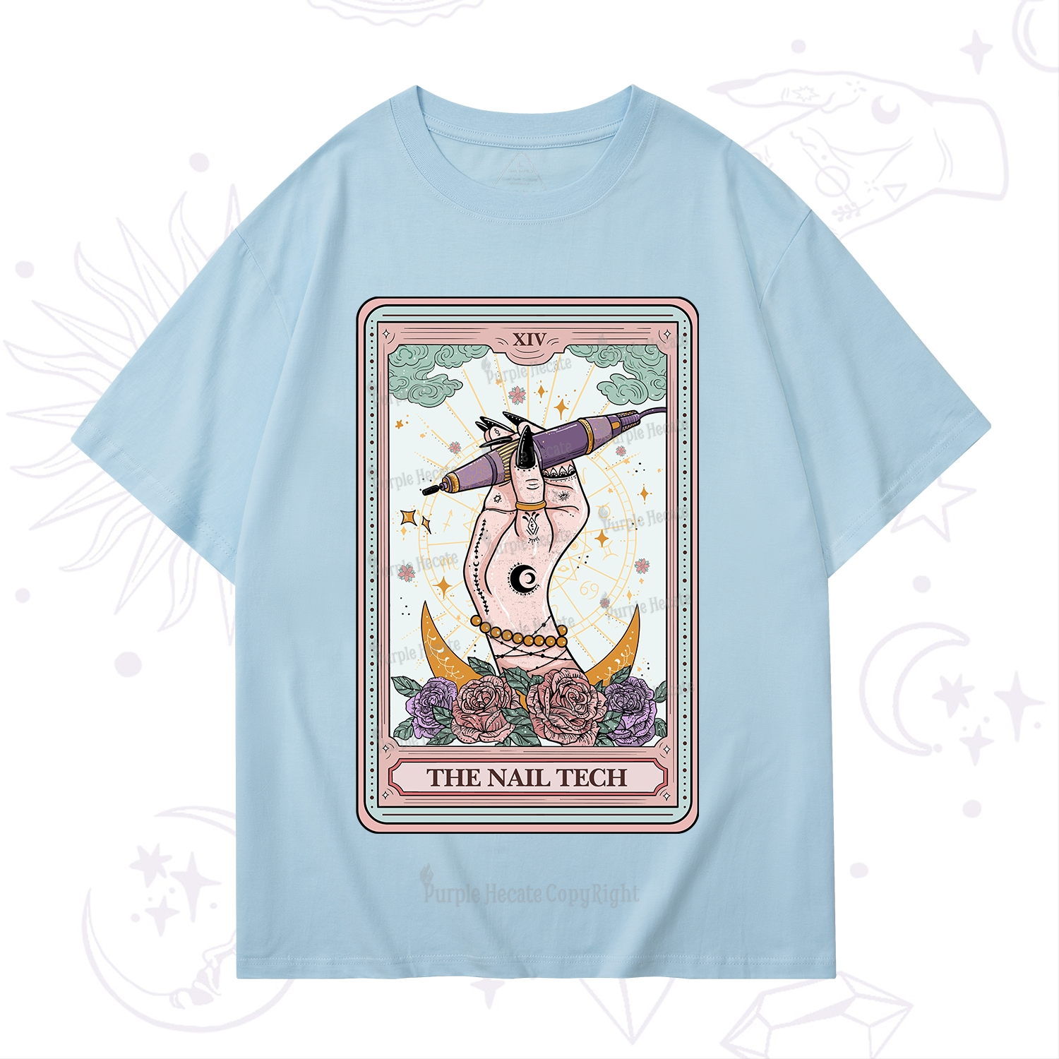 Purplehecate The Nail Tech Tarot Card T-Shirt