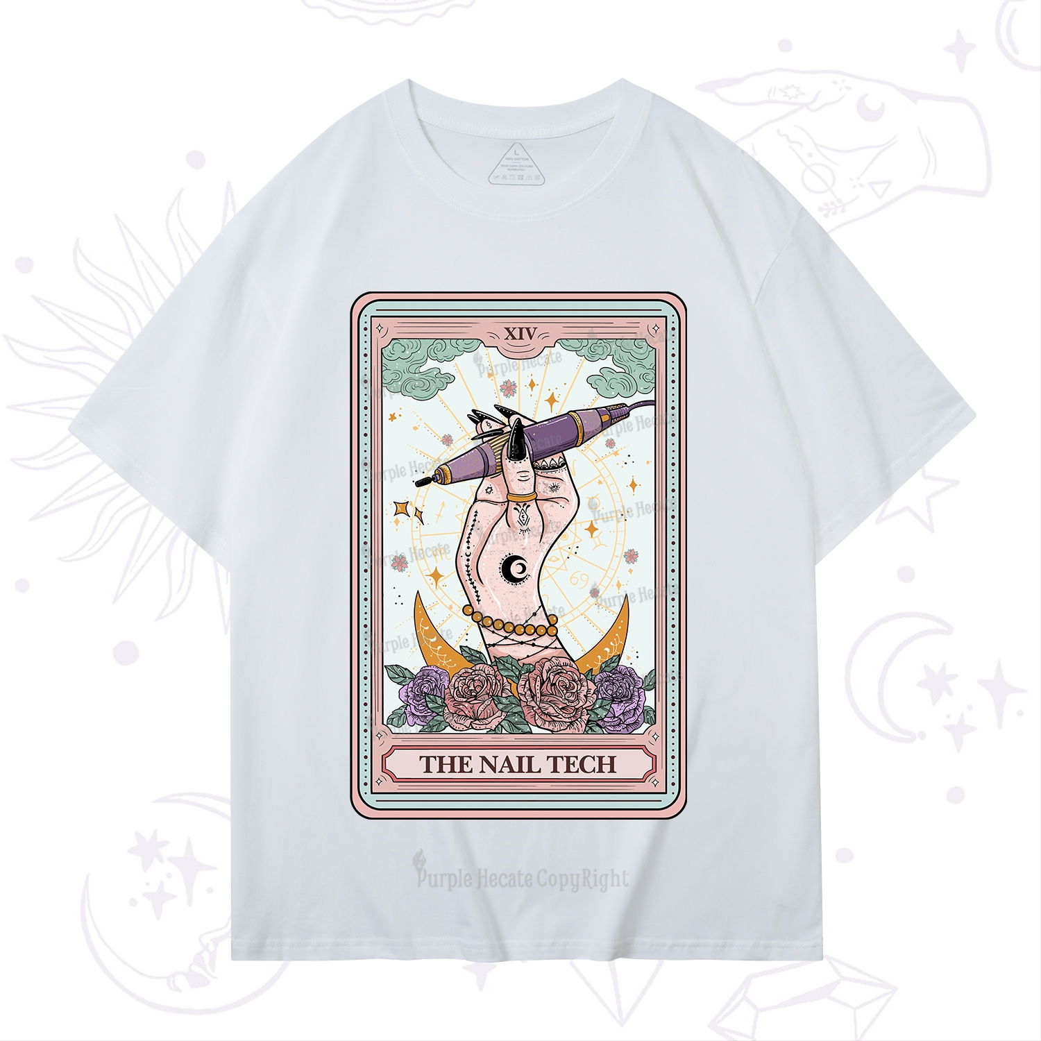 Purplehecate The Nail Tech Tarot Card T-Shirt
