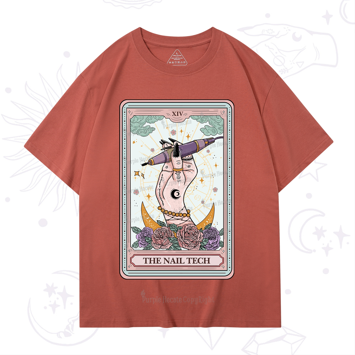 Purplehecate The Nail Tech Tarot Card T-Shirt