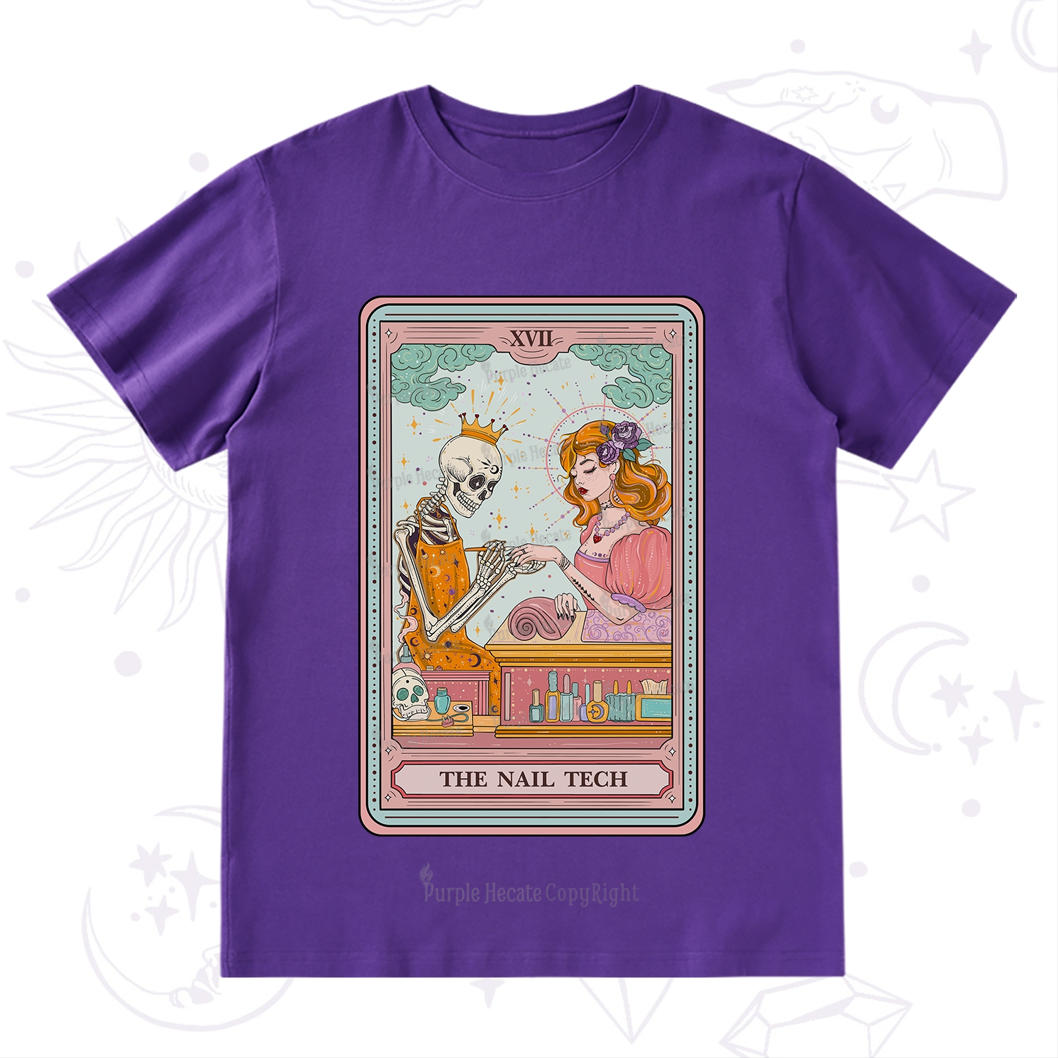 Purplehecate The Nail Tech Life Tarot T-Shirt