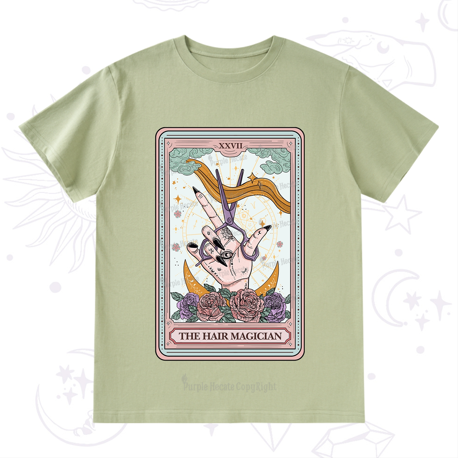 Purplehecate The Hair Magician Tarot T-Shirt