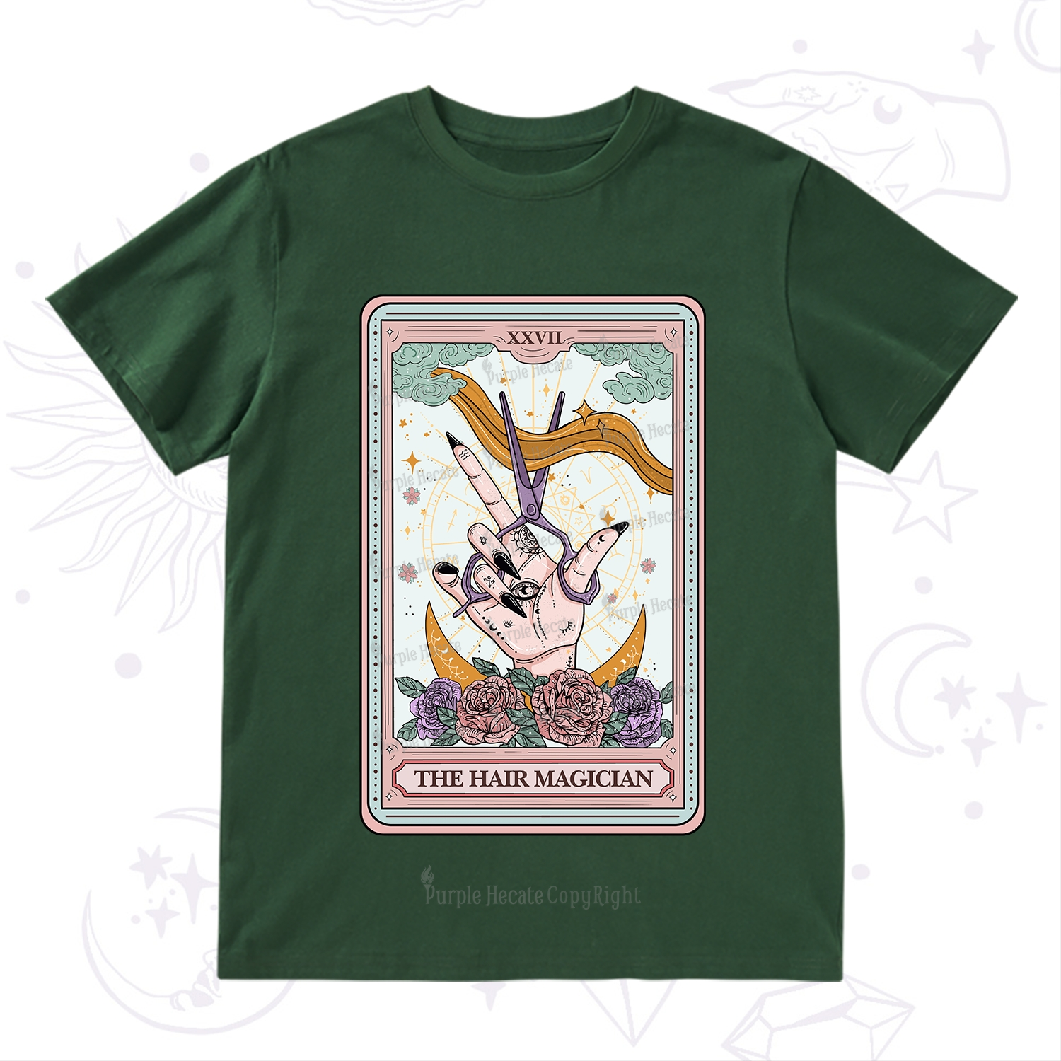 Purplehecate The Hair Magician Tarot T-Shirt