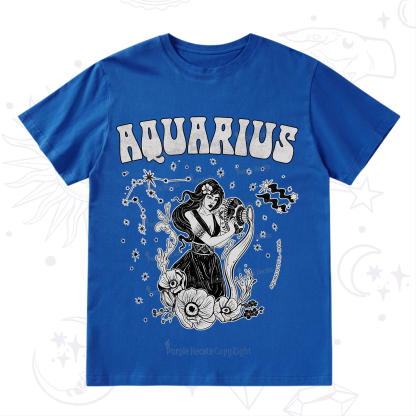 Purplehecate Aquarius Zodiac Glyphs T-Shirt