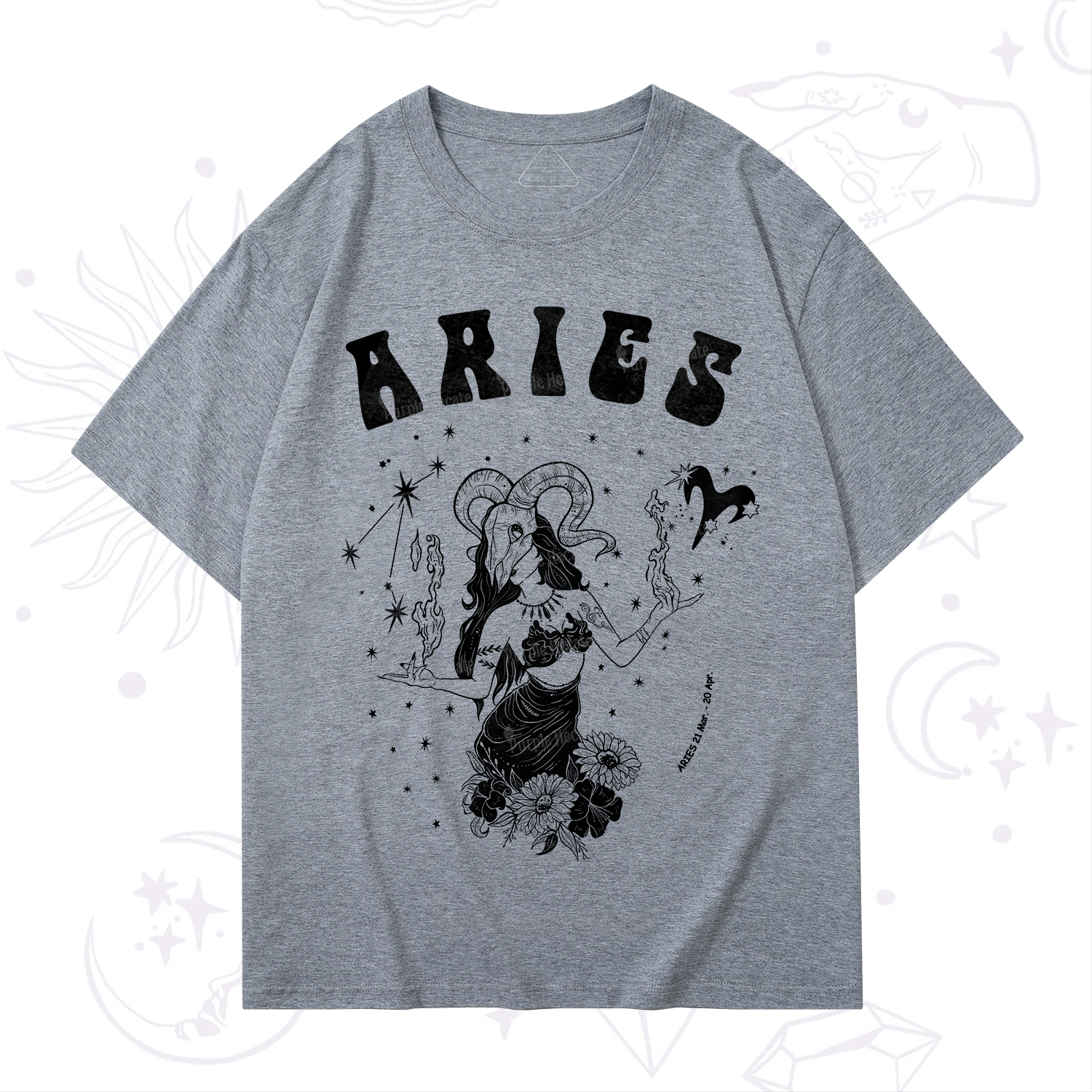 Purplehecate Aries Zodiac Glyphs T-Shirt