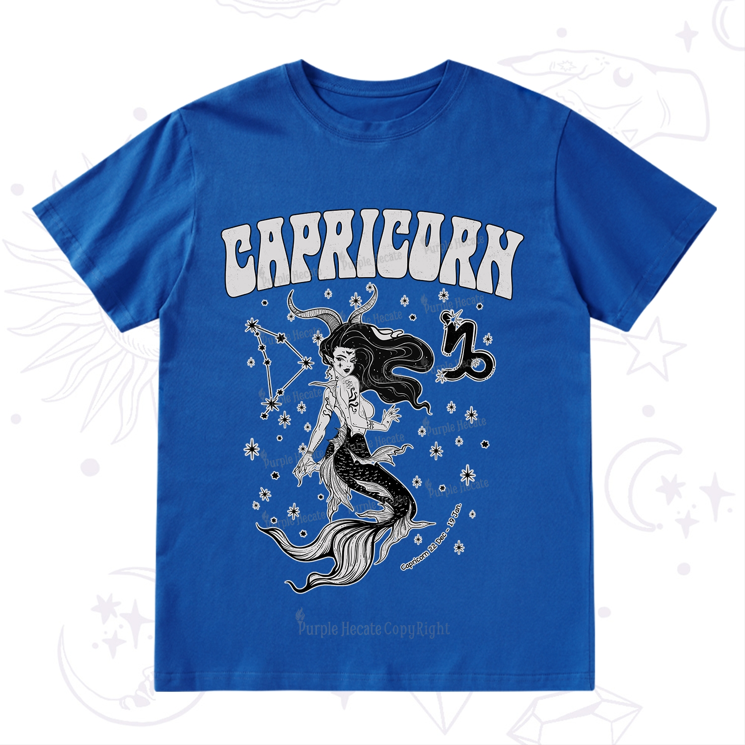 Purplehecate Capricorn Zodiac Glyphs T-Shirt