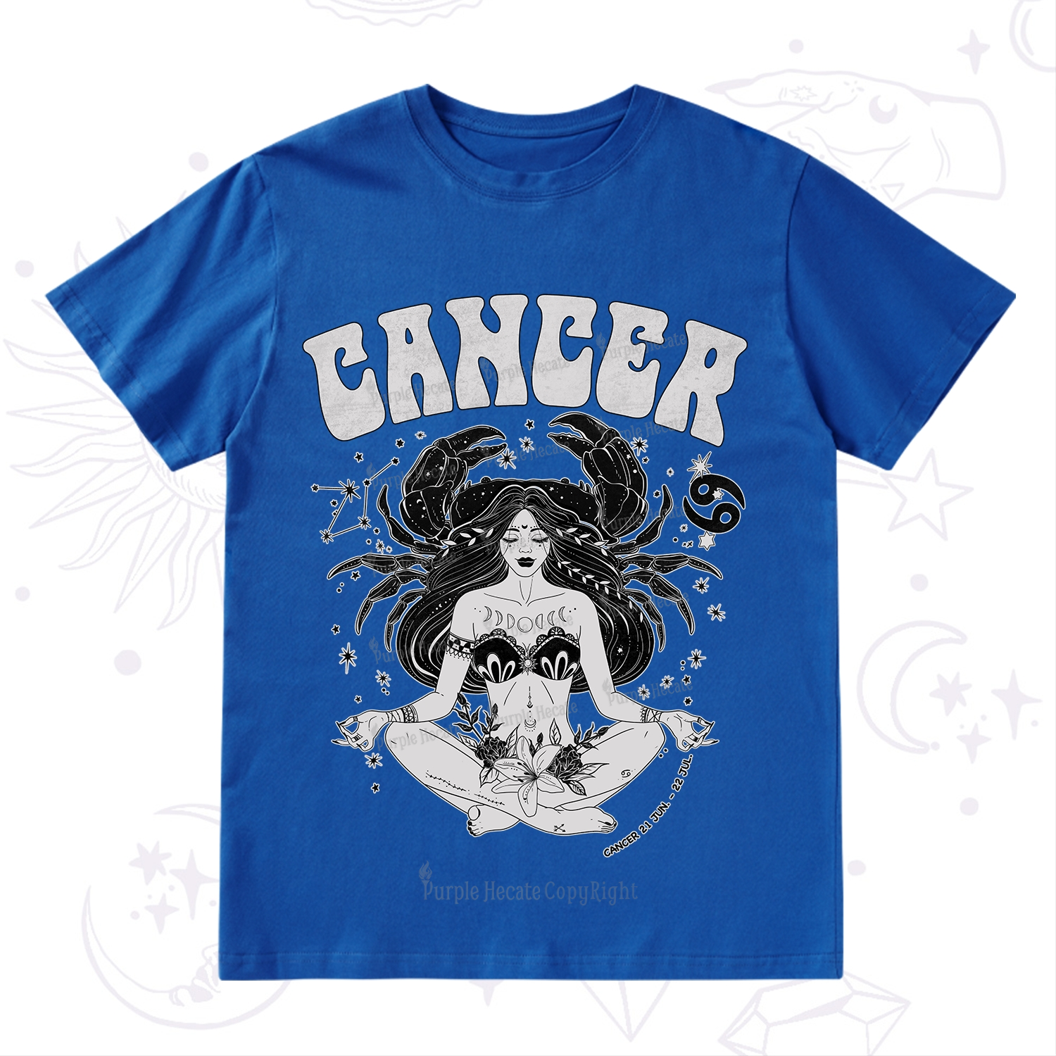 Purplehecate Cancer Zodiac Glyphs T-Shirt