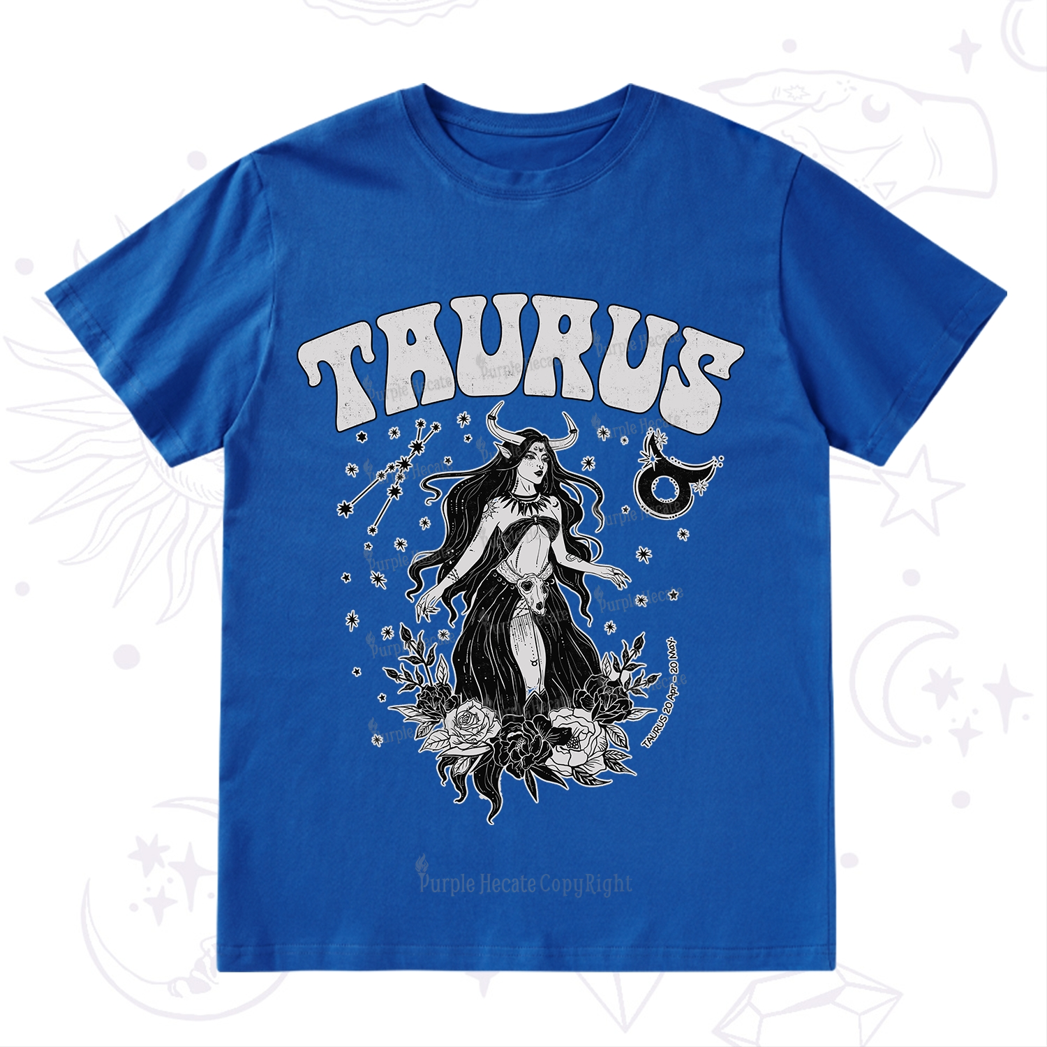 Purplehecate Taurus Zodiac Glyphs T-Shirt