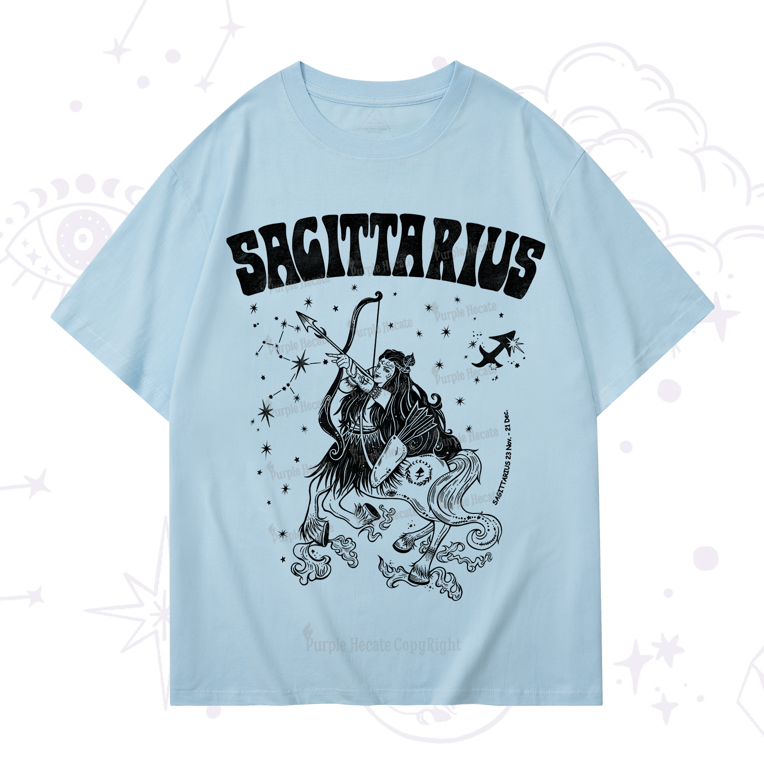 Purplehecate Sagittarius Zodiac Glyphs T-Shirt
