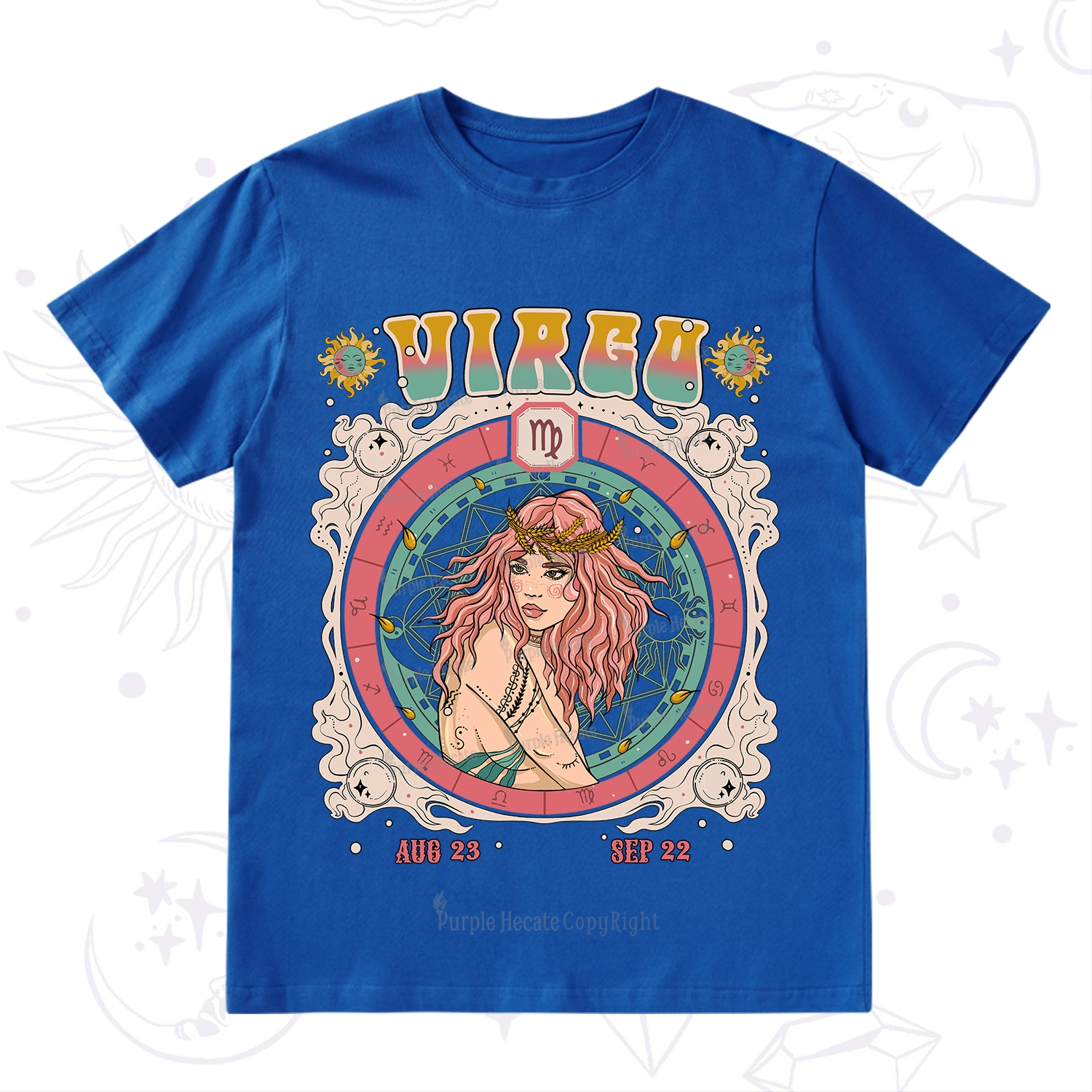 Purplehecate Virgo Cosmic Zodiac T-Shirt