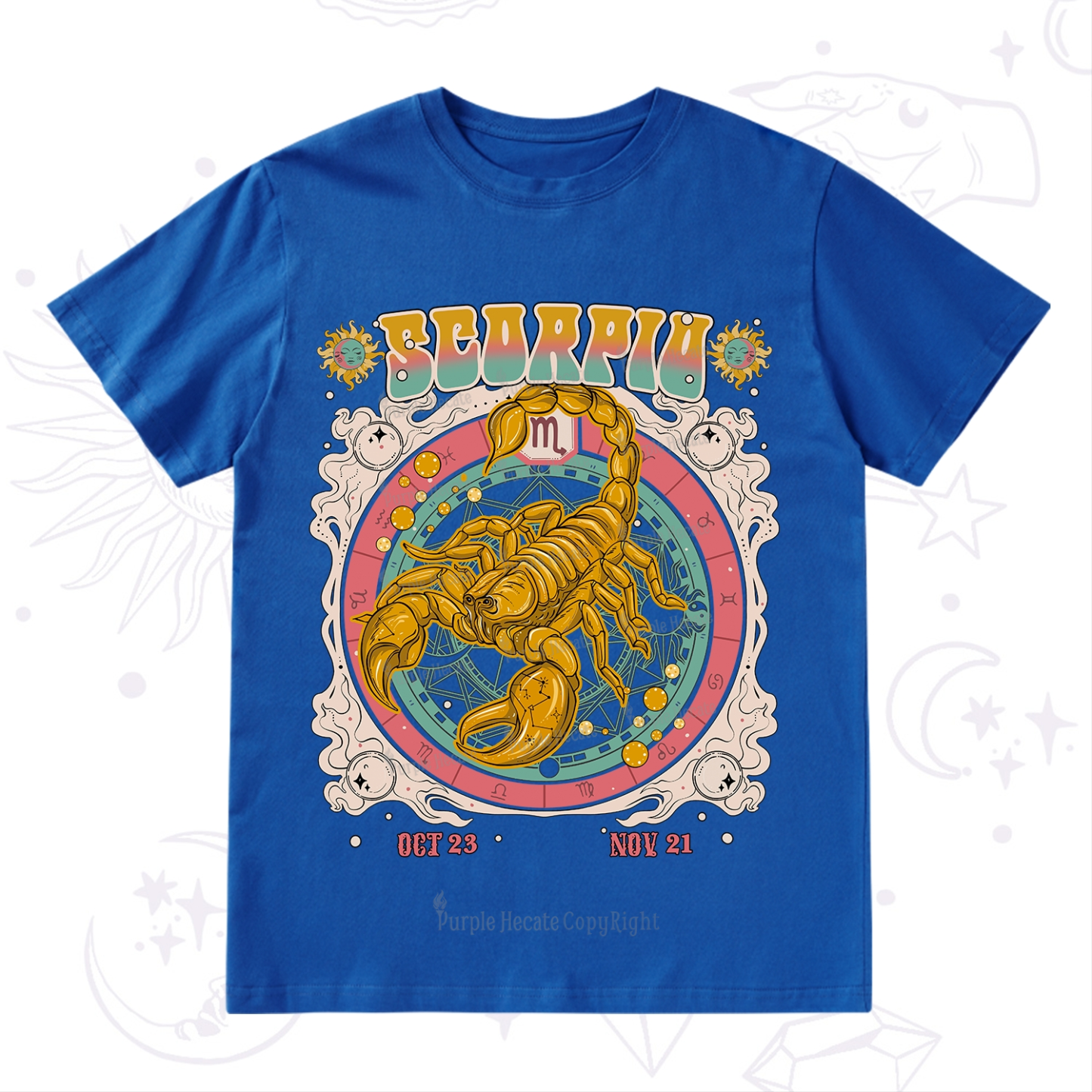 Purplehecate Scorpio Cosmic Zodiac T-Shirt