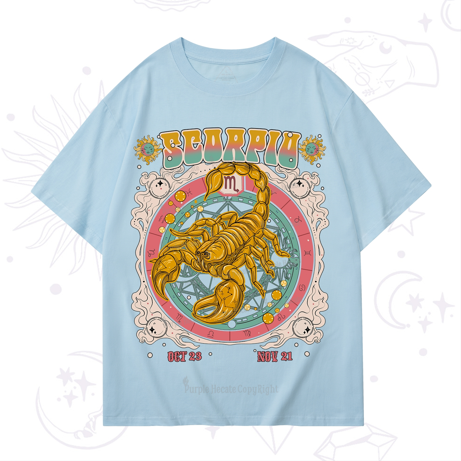 Purplehecate Scorpio Cosmic Zodiac T-Shirt