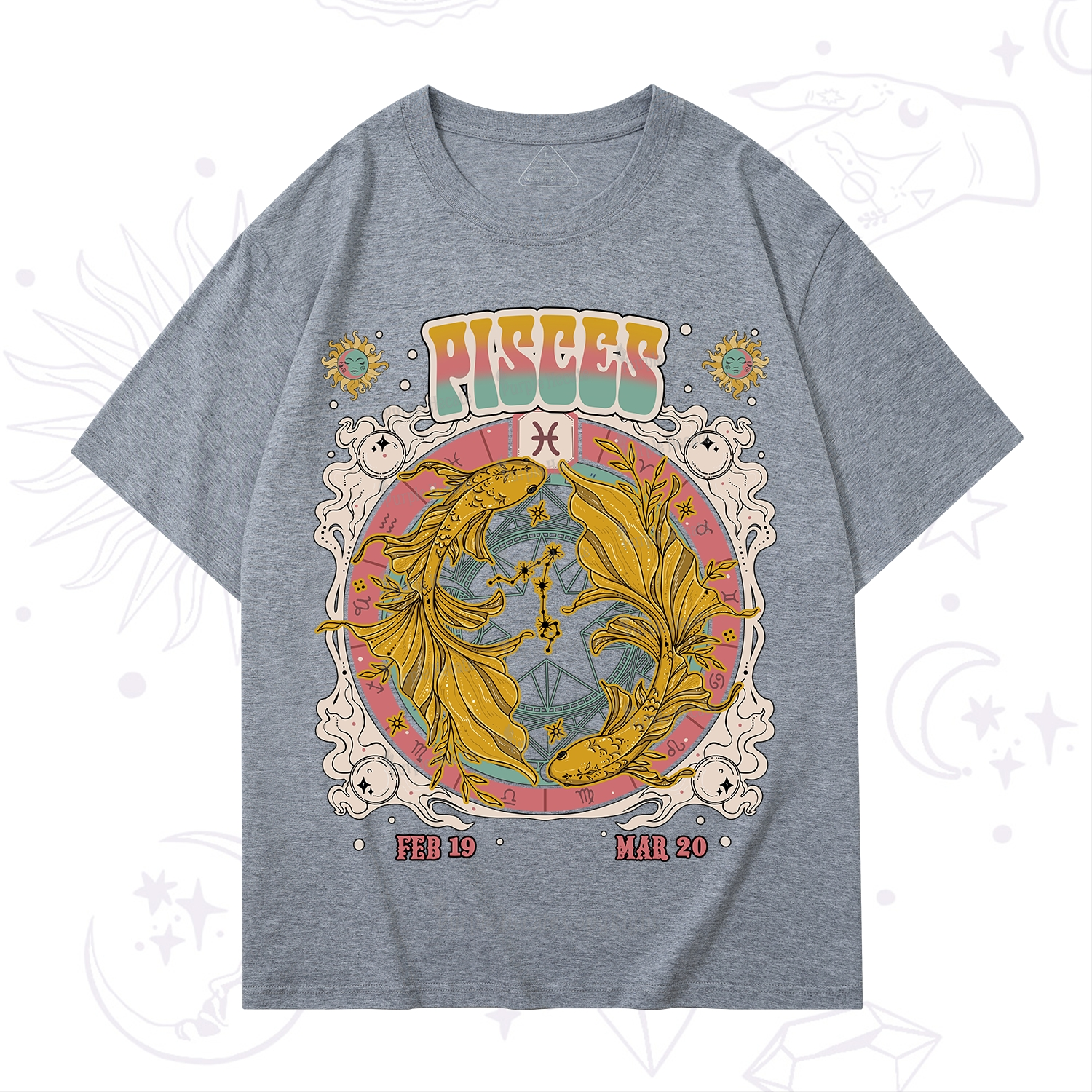 Purplehecate Pisces Cosmic Zodiac T-Shirt