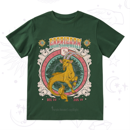 Purplehecate Capricorn Cosmic Zodiac T-Shirt