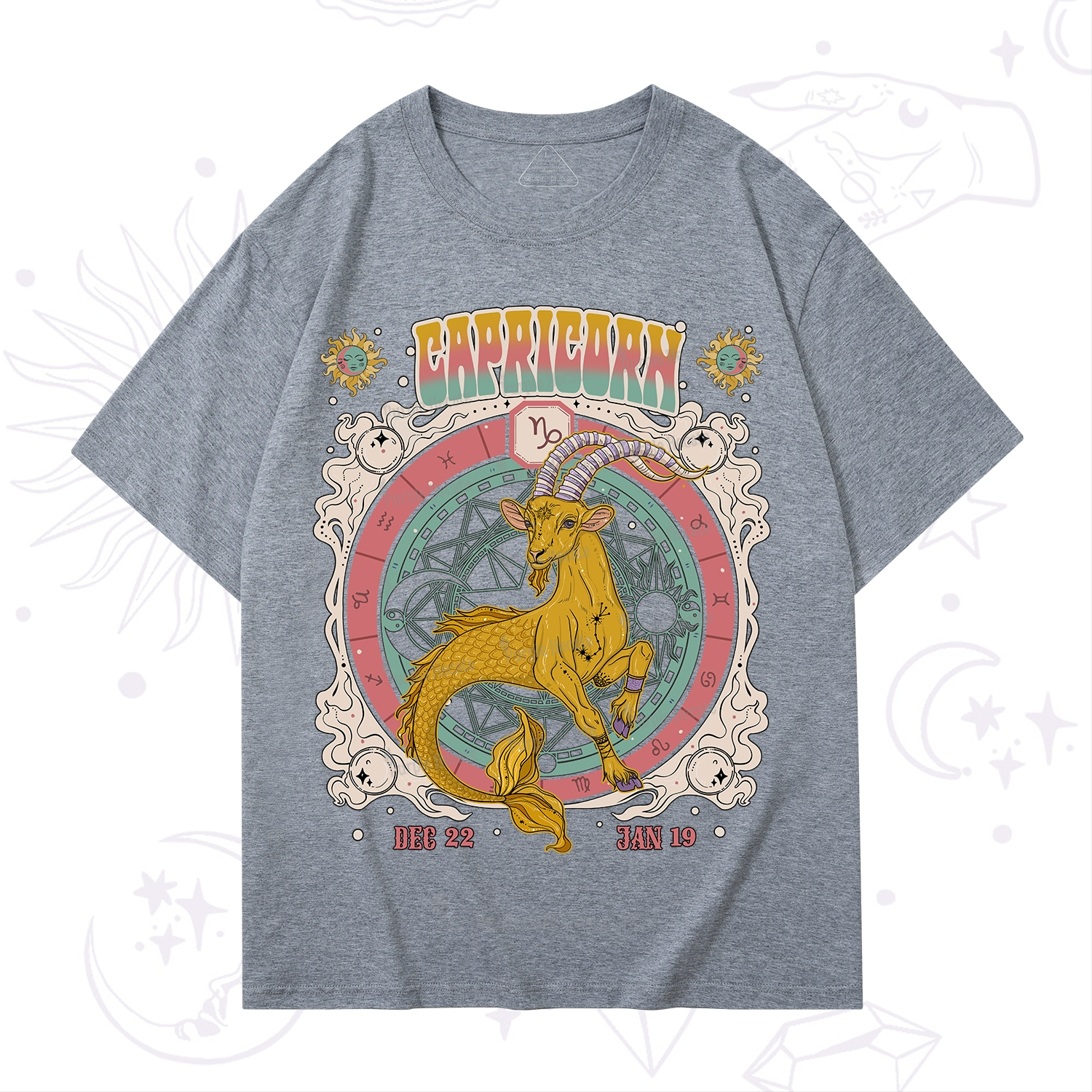 Purplehecate Capricorn Cosmic Zodiac T-Shirt