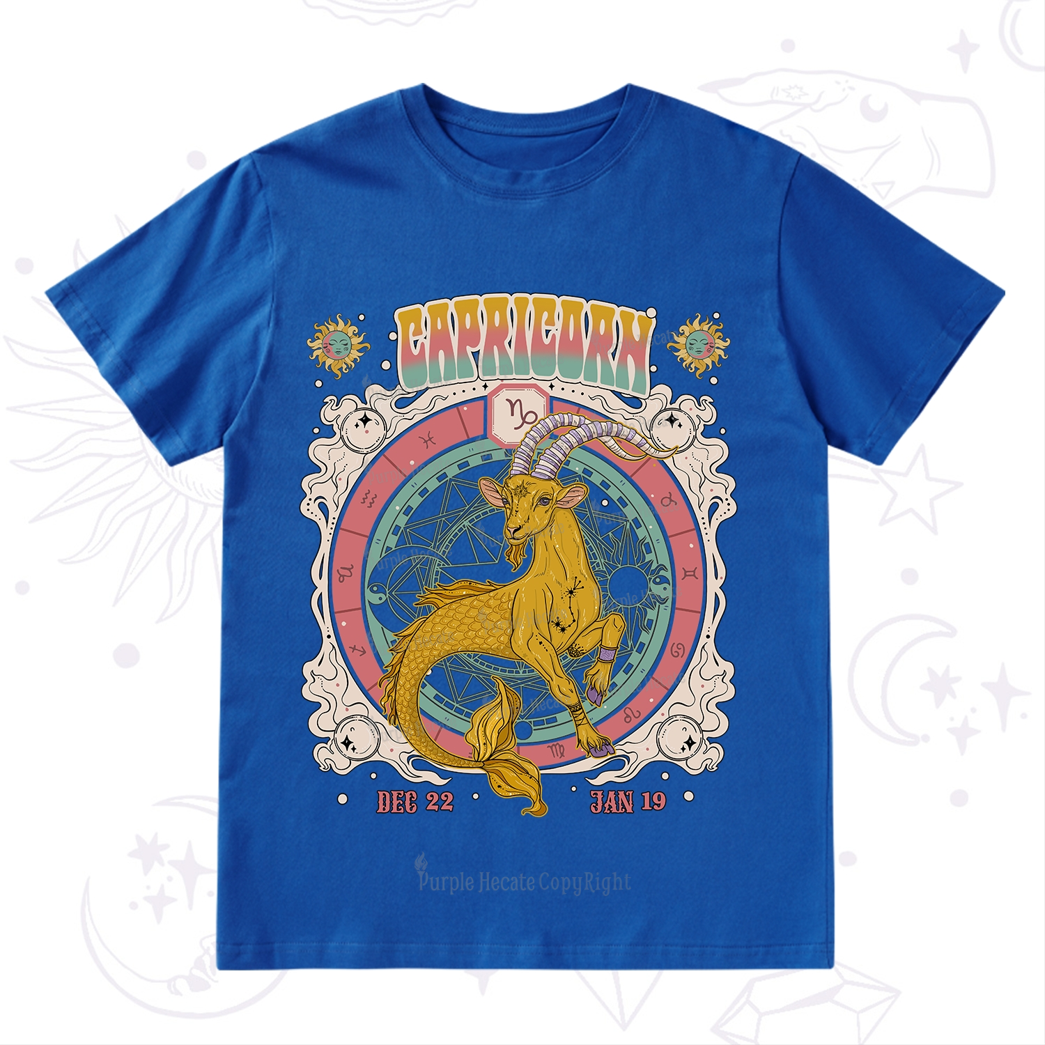 Purplehecate Capricorn Cosmic Zodiac T-Shirt