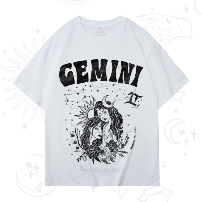 Purplehecate Gemini Zodiac Glyphs  T-Shirt