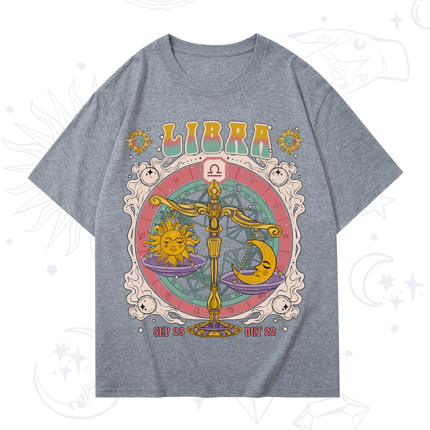 Purplehecate Libra Cosmic Zodiac T-Shirt