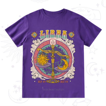 Purplehecate Libra Cosmic Zodiac T-Shirt
