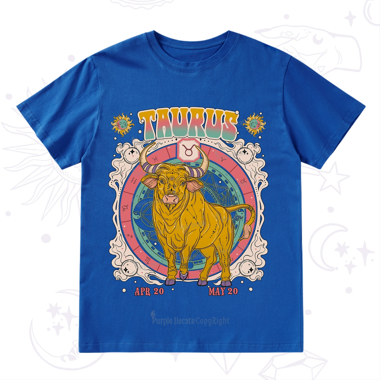 Purplehecate Taurus Cosmic Zodiac  T-Shirt